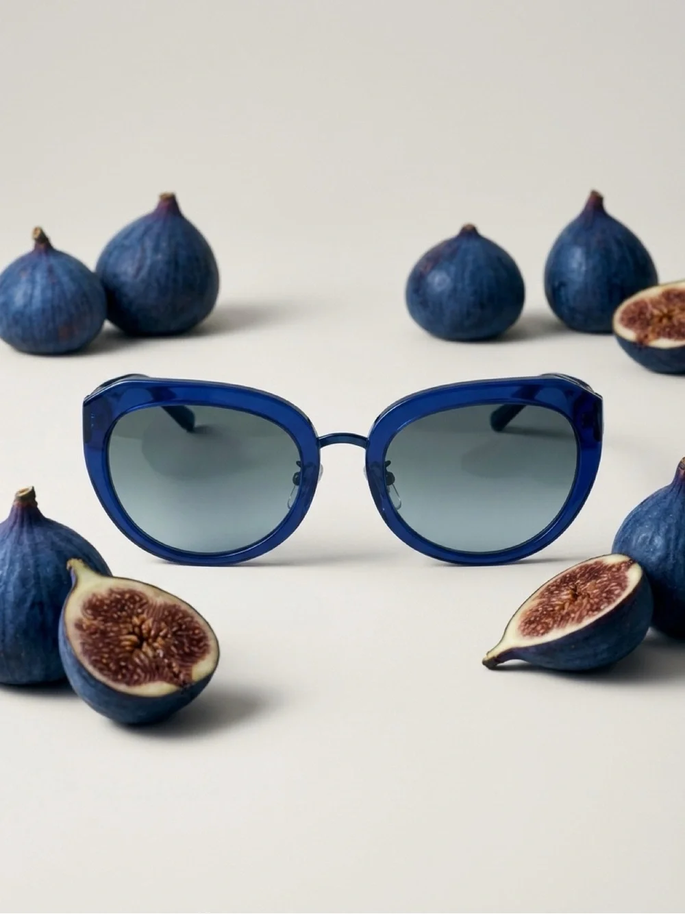 Tory Burch Blue Round Frame Women's Sunglasses